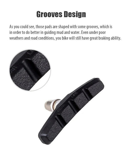 US Local 5 Pairs High Grade Cycling Bicycle Bike V Brake Pads 70mm Shoes Pads Black