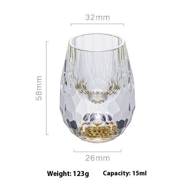 Diamond Shooter Glass Household White Wine Set Thick Bottom