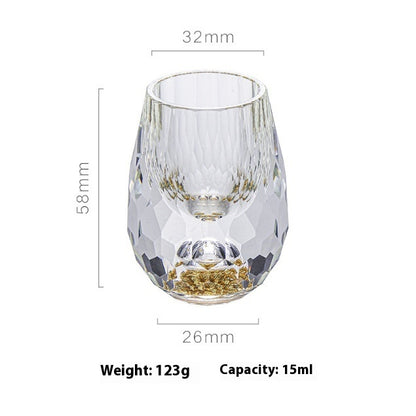 Diamond Shooter Glass Household White Wine Set Thick Bottom