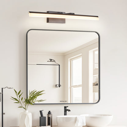 US Local 32 Inch Modern LED Bathroom Vanity Light - Sleek Black Metal Wall Light For Mirror, Dressing Room Or Sink Area