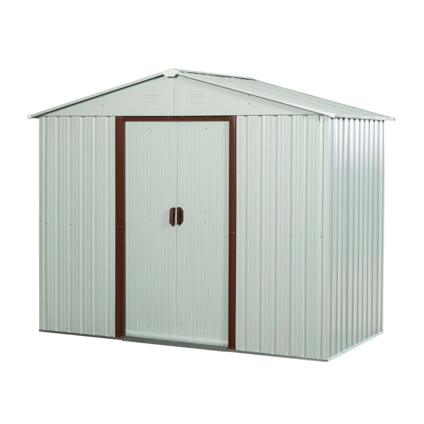 US Local 8ft X 4ft Outdoor Metal Storage Shed White YX48