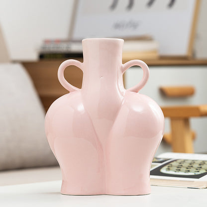 US Local Artificial Human Body Art Vase  Arrangement Hydroponic Flower Plant