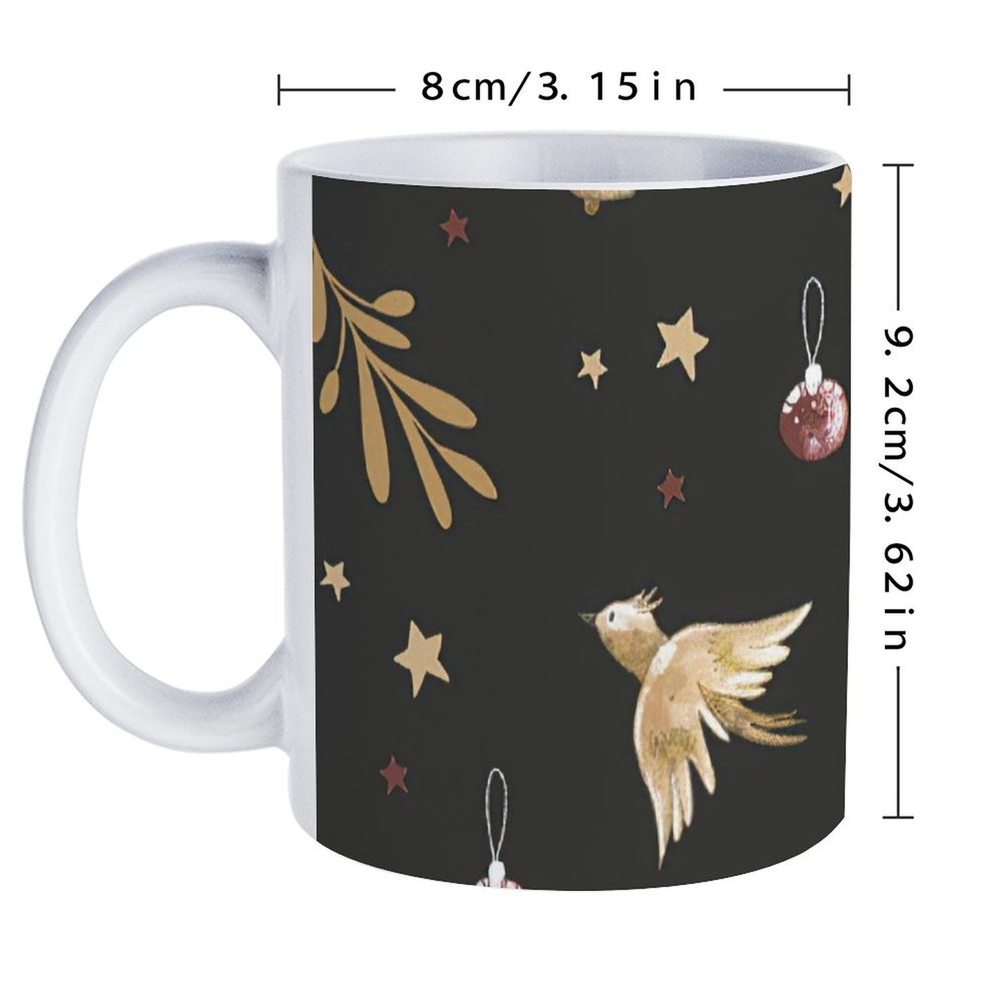 POD US Local White mug with full print, Christmas Bell 0077