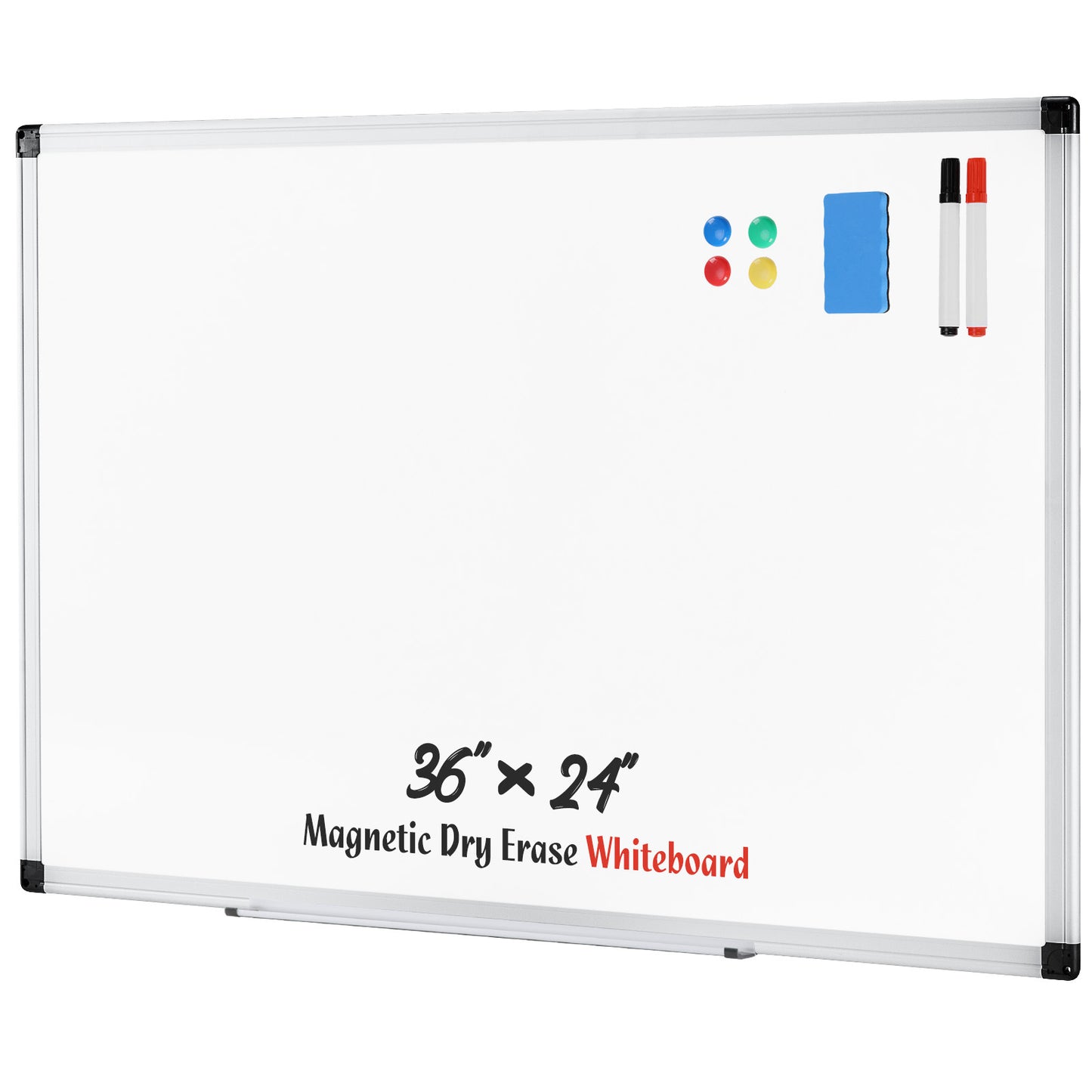 US Local Magnetic Dry Erase Board  36 X 24 Inches White Board For Home Office School,Sliver Reinforced Aluminum Frame