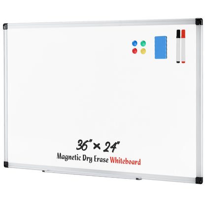 US Local Magnetic Dry Erase Board  36 X 24 Inches White Board For Home Office School,Sliver Reinforced Aluminum Frame