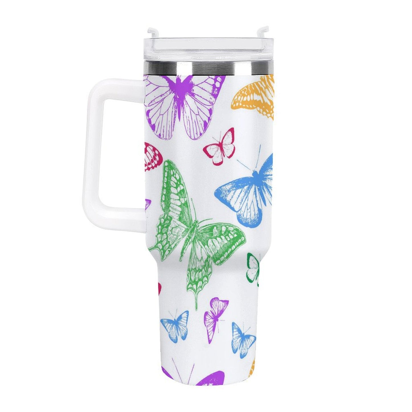 PHDT00538 POD US Local Tumbler 40oz Large Capacity Car Cup Hollow Out, Butterfly