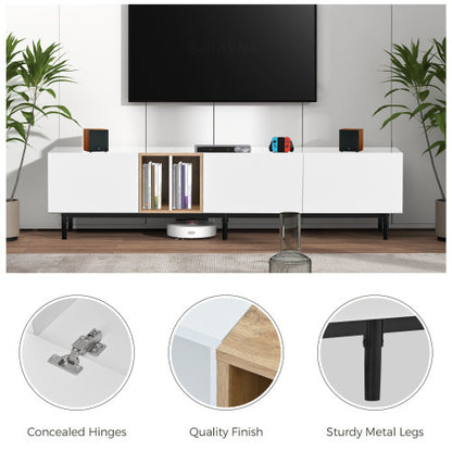 US Local Odern TV Stand Suitable For 80 Inch TV With 3 Doors
