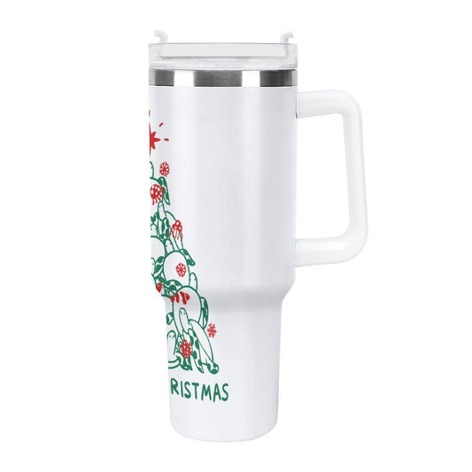 POD US Local Tumbler 40 oz Large Capacity Car Cup Merry Christmas Tree Sea Turtles