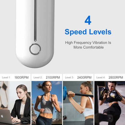 US Local Mini Massage Gun - Deep Tissue Percussion Massager With Heating Function, 5 Speed Levels, Portable Muscle Relaxation For Athletes & Recovery, USB Rechargeable