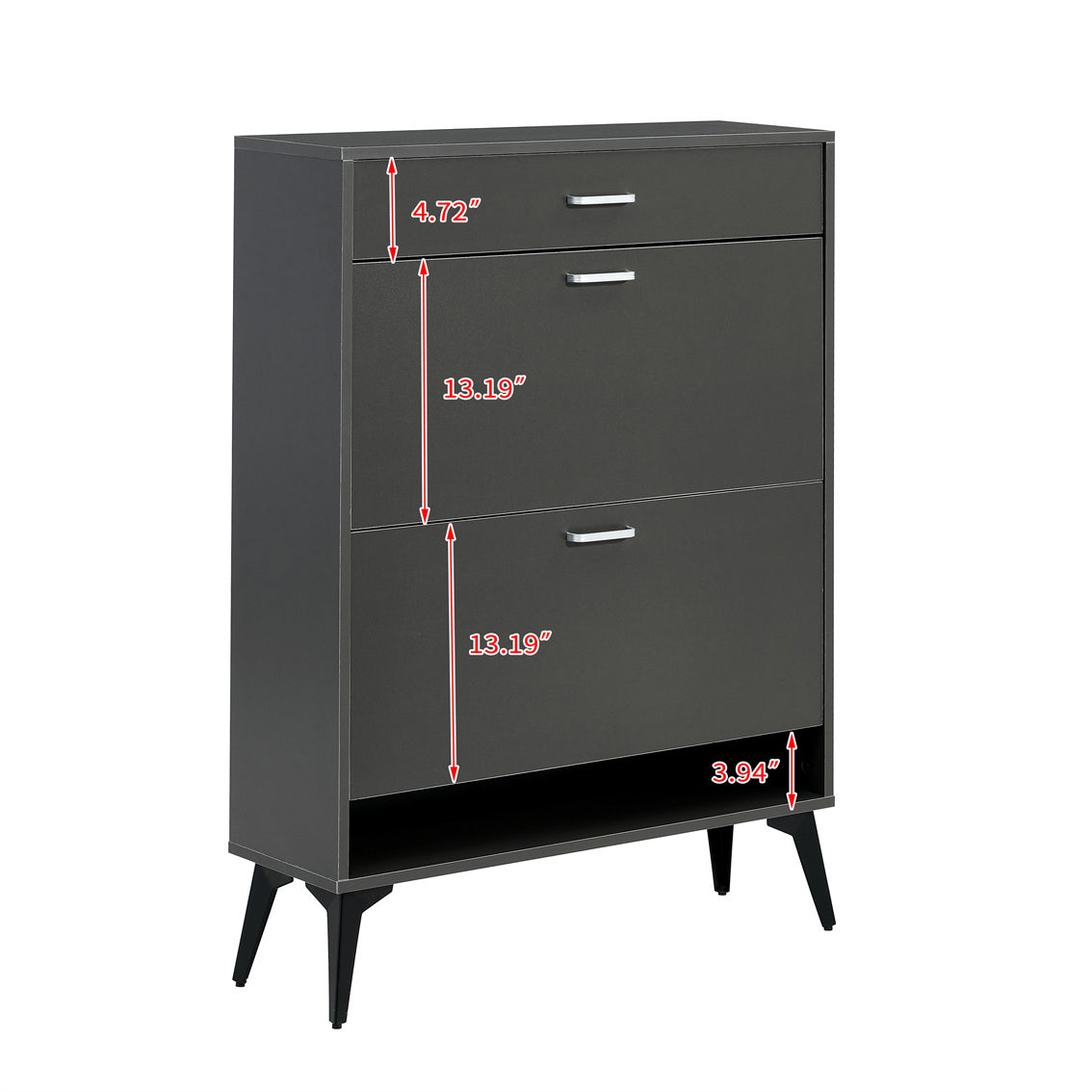 US Local Shoe Cabinet Shoe Storage Shelves Grey Space-Saving Shoe Storage Cabinet