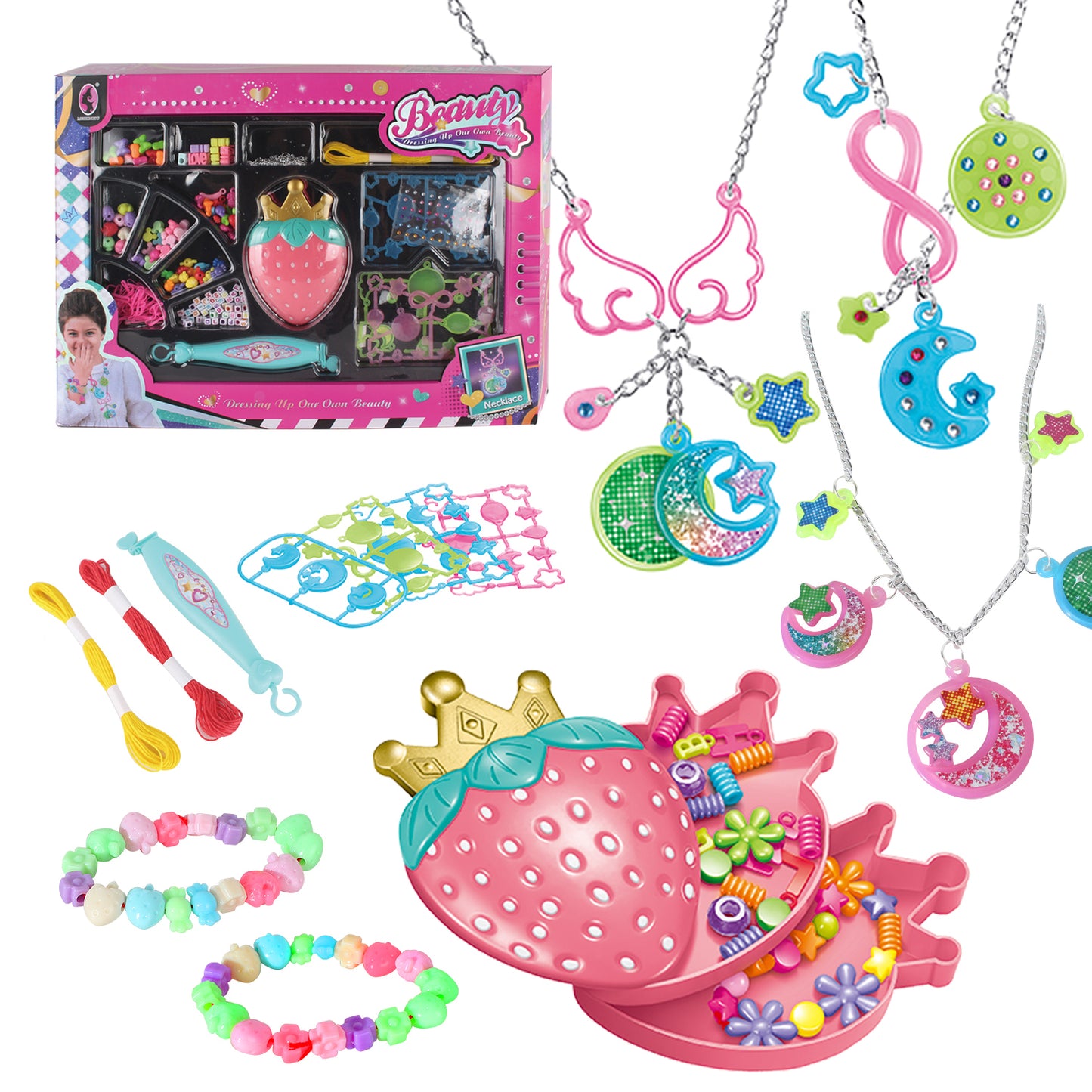 US Local Diy Toys Puzzle Creative Ribbon Woven Hand Ropes Jewelry Making For Children Toy