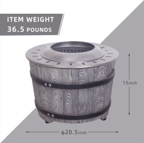 US Local Smokeless Fire Pit Fueled By Wood Pelletsbrancheswood With A Woody Appearance