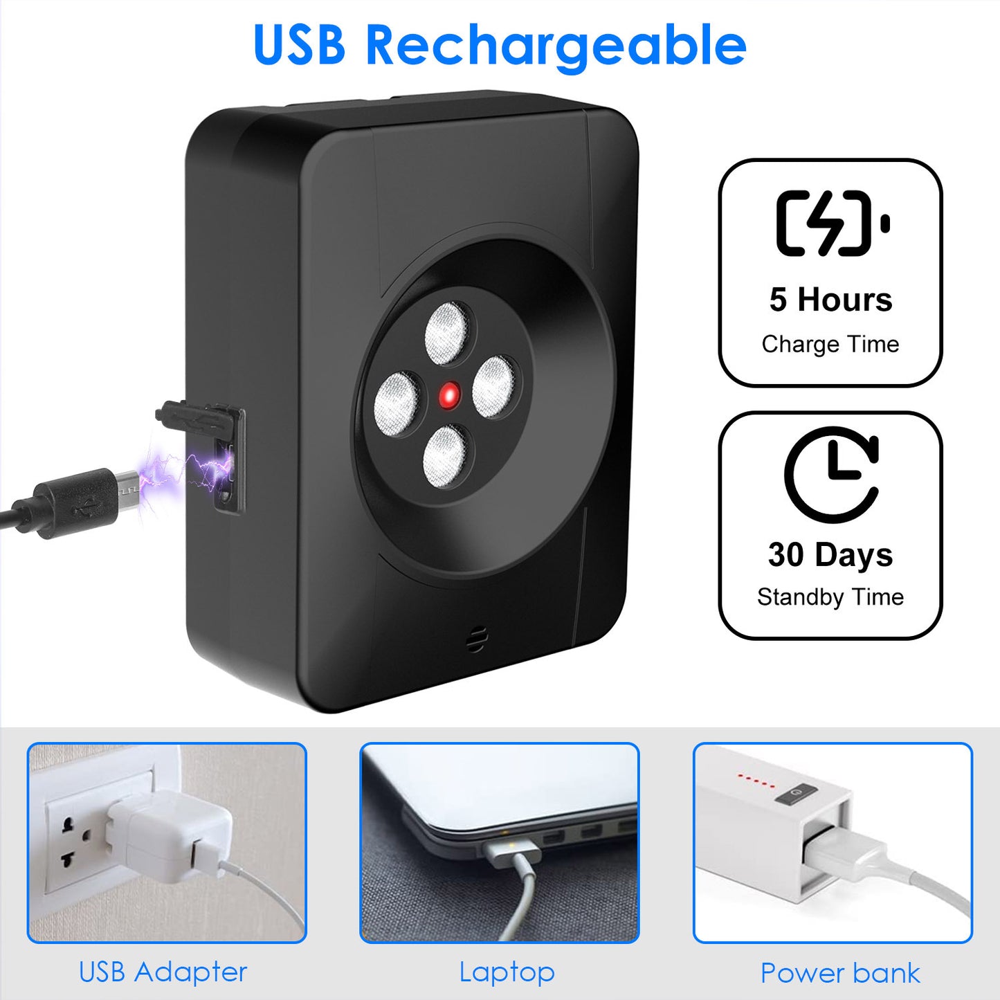 US Local 1Pc Ultrasonic Anti Barking Device Indoor Outdoor Dog Bark Control With 3 Frequency Levels Max 32.8Feet Sensing Distance For Most Dog Sizes