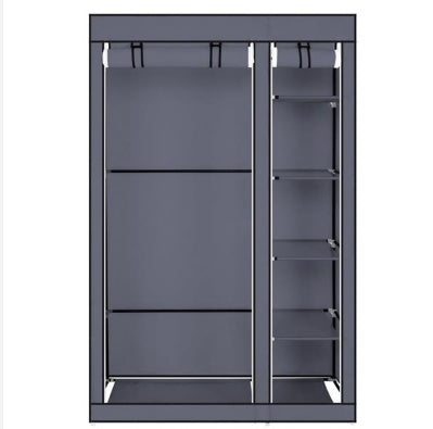 US Local Non Woven Shoe Cabinet With 10 Layers Widened - Gray