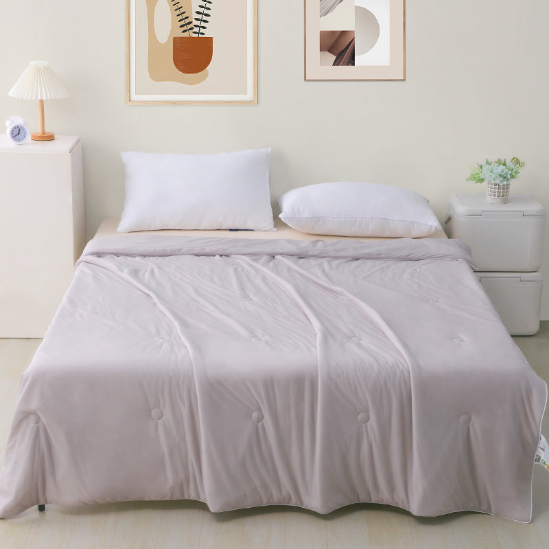 US Local Machine Washable Cool Feeling Ice Silk Thin Quilt