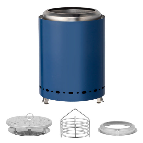 US Local Cylindrical Integrated Folding Stainless Steel Wood Burning Basin