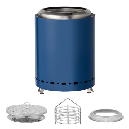 US Local Cylindrical Integrated Folding Stainless Steel Wood Burning Basin