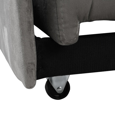 US Local Folding Ottoman Sofa Bed Gray