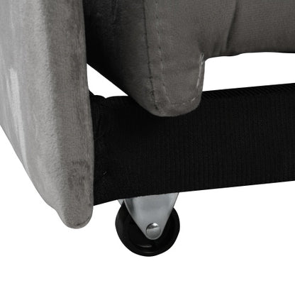 US Local Folding Ottoman Sofa Bed Gray