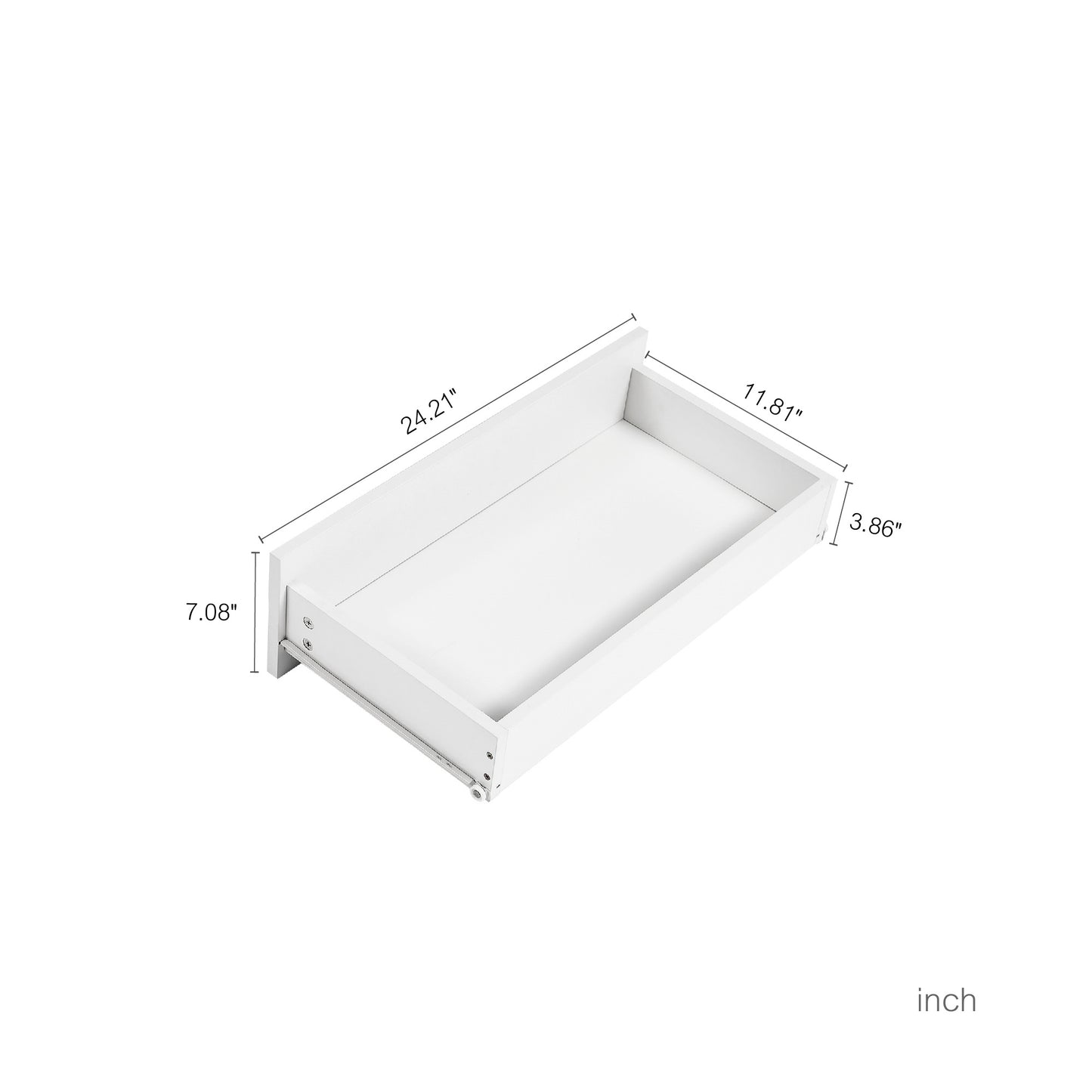 US Local 4 Drawer Dresser, Chest Of Drawers Without Handle, White Dresser For Bedroom Waterproof, Modern Wooden Cabinet With Sturdy Frame For Living Room, Entryway, Bedroom, Hallway, Office