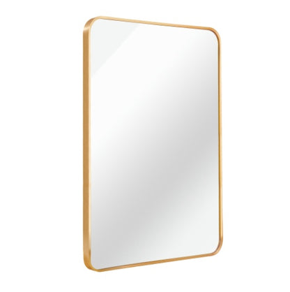 US Local 24x32 Inch Gold Metal Framed Rectangular Bathrrom Mirror For Wall.