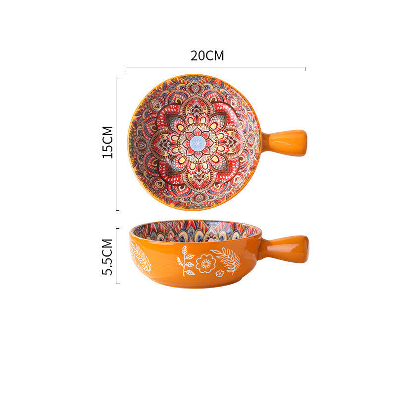 USA Local Glazed Salad Bowl Dessert Bowl Household