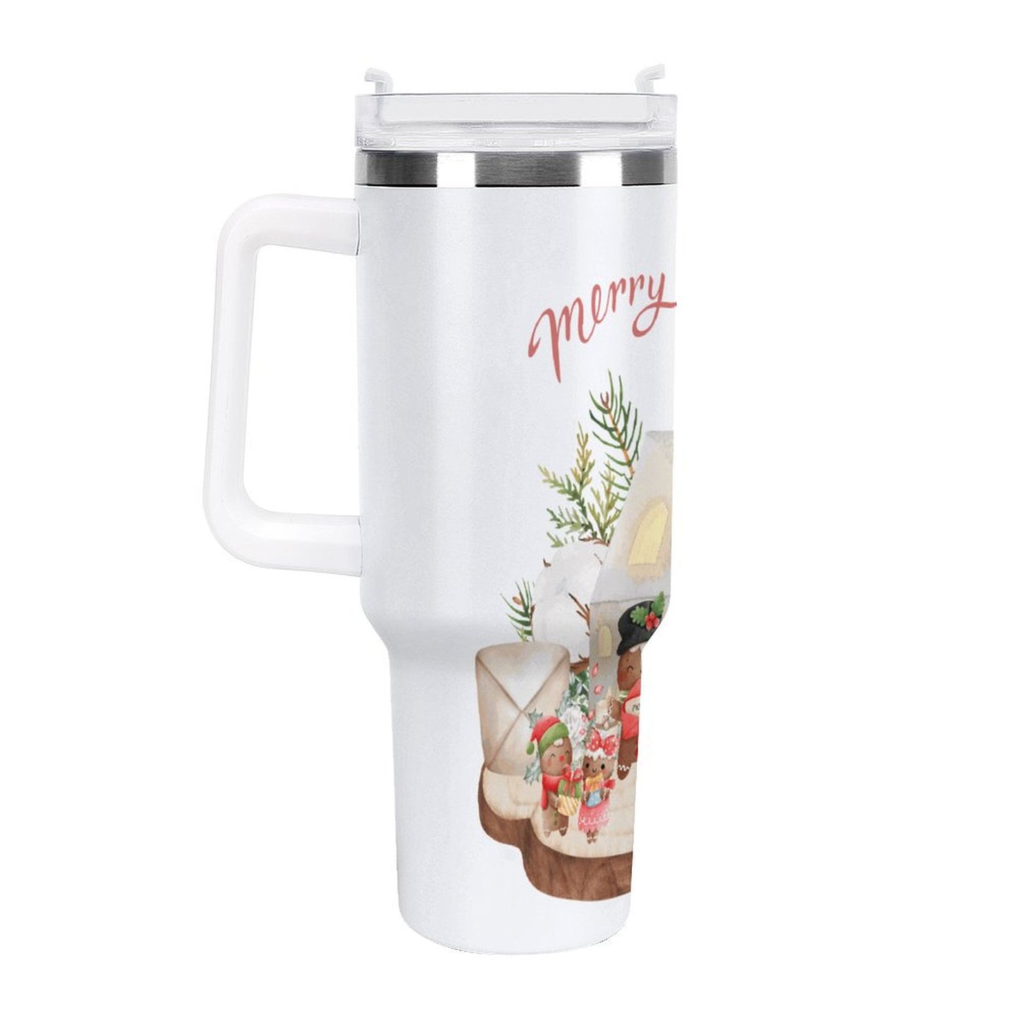 PHDT00335 POD US Local Tumbler 40 oz Large Capacity Car Cup Christmas, Gingerbread Man