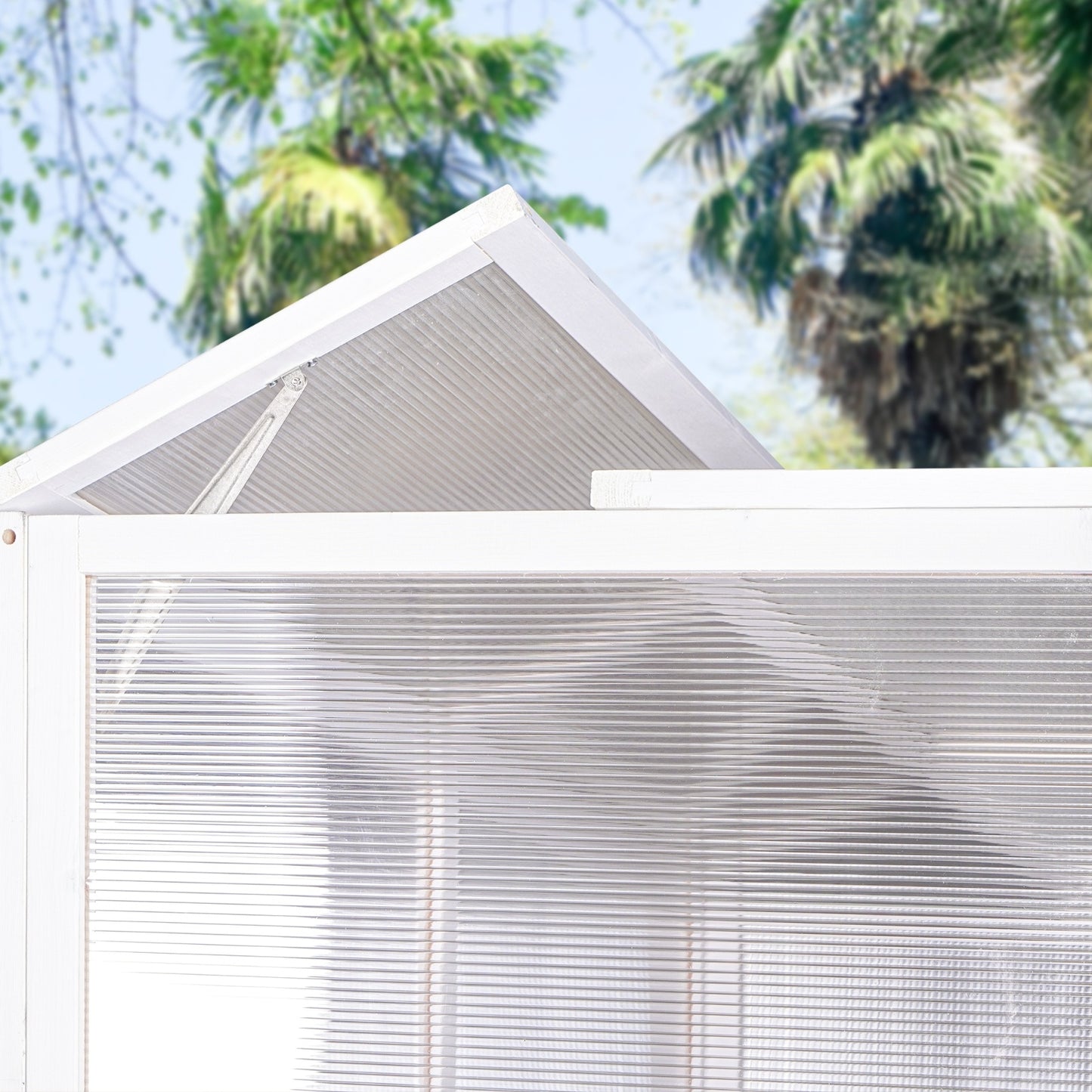 US Local Wooden Lean-to Greenhouse For Outdoors, Heavy Duty Walk-in, For Winter