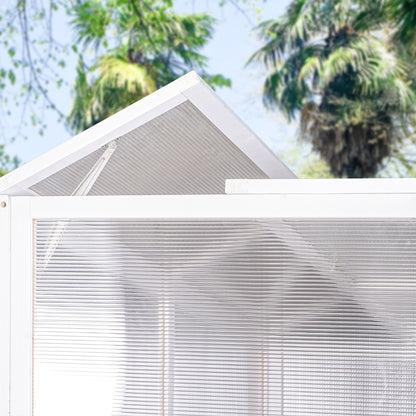 US Local Wooden Lean-to Greenhouse For Outdoors, Heavy Duty Walk-in, For Winter