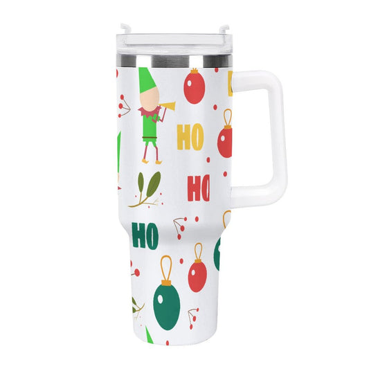 PHDT00164 POD US Local Tumbler 40 oz Large Capacity Car Cup Christmas Elf Green