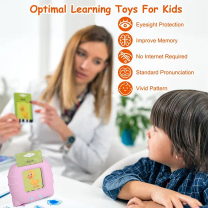 US Local 224 Words Kid Flash Talking Cards 112 Card Electronic Cognitive Audio Toddler Reading Machine Animal Shape Color Repeated Learning Cards English For Child