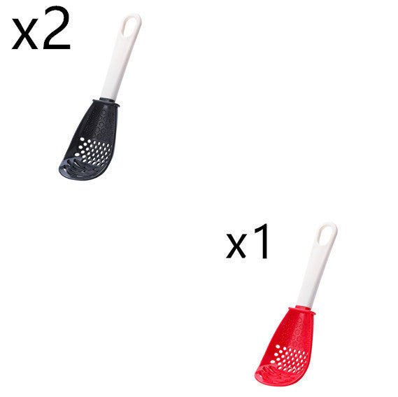 USA Local Multifunctional Slotted Spoon Grinding Cooking Spoon Mashed Auxiliary Food Ginger Garlic Spoon Press Potatoe Stir-frying Spatula Kitchen Gadget