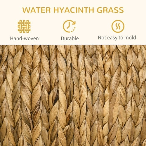 UK Local PawHut Wicker Cat Bed Cat House Stool With Washable Cushion, 44 X 43 X 41cm