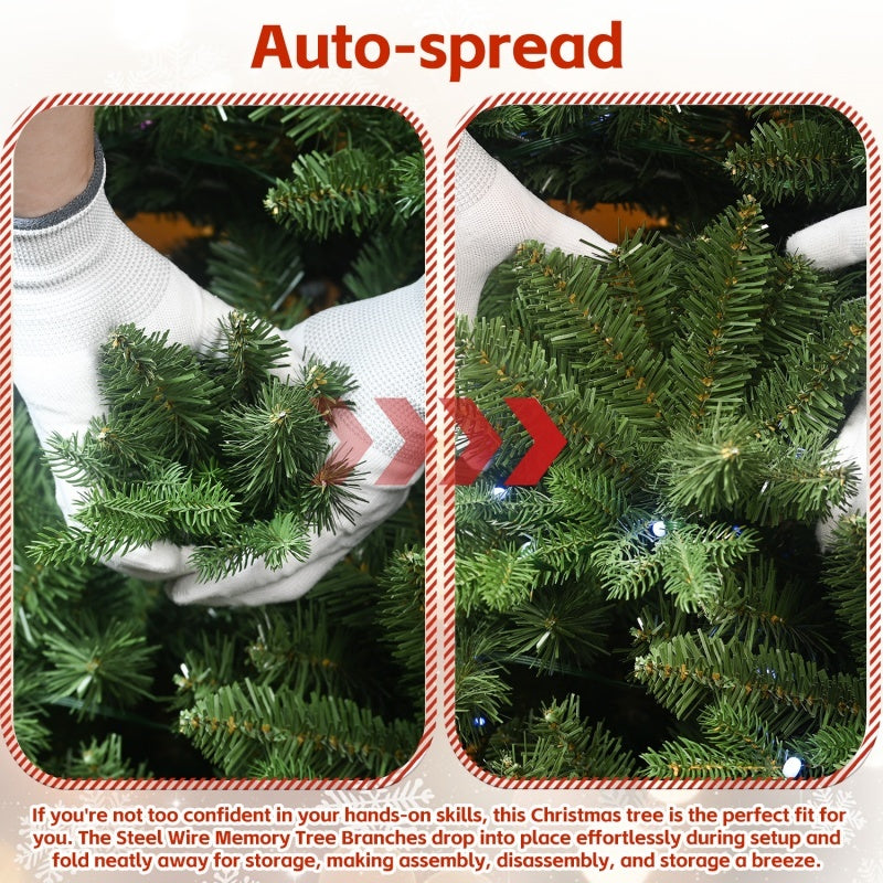 US Local 7ft Pe,pvc  Mixed Christmas Tree