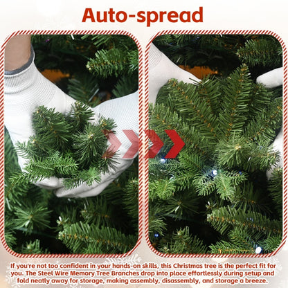 US Local 7ft Pe,pvc  Mixed Christmas Tree