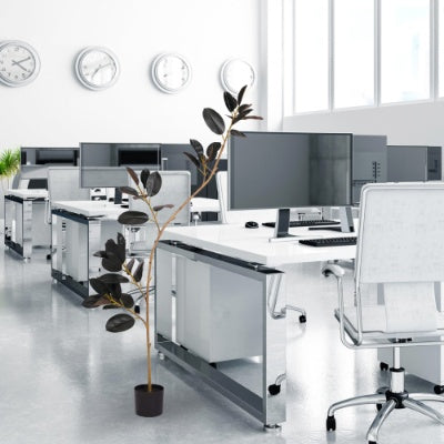 US Local Bonsai Tropical Plant Simulation Green Plant Artificial Leaf Pot Large Uv Artificial Plant Branch 210cm Disassembly 1pcs Set