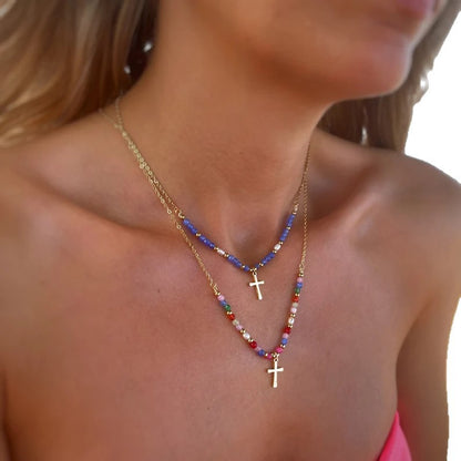 Hip Hop Cross Necklace Fashion Personality All-match