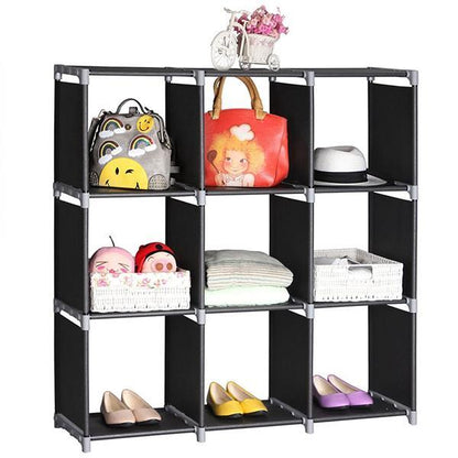 US Local 3-layer 9-grid Storage Rack - Black