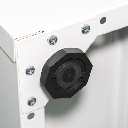 US Local Metal Storage Cabinet With 2 Doors And 2 Adjustable Shelves, Steel Garage Storage Cabinet, Metal File Cabinet For Home Office School Gym, White