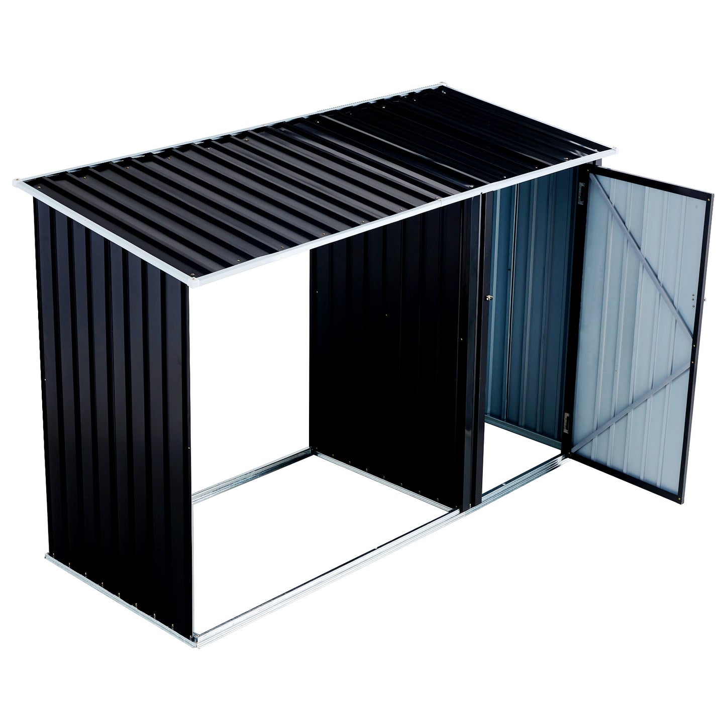 US Local Metal Firewood Storage Shed