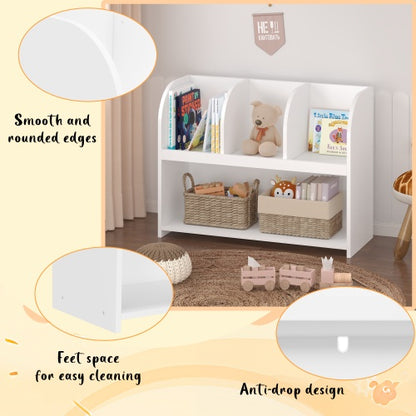 US Local Kids Bookcase With 4 Compartments