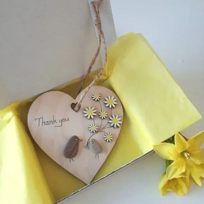 Wooden Heart Shaped Thanksgiving Gift
