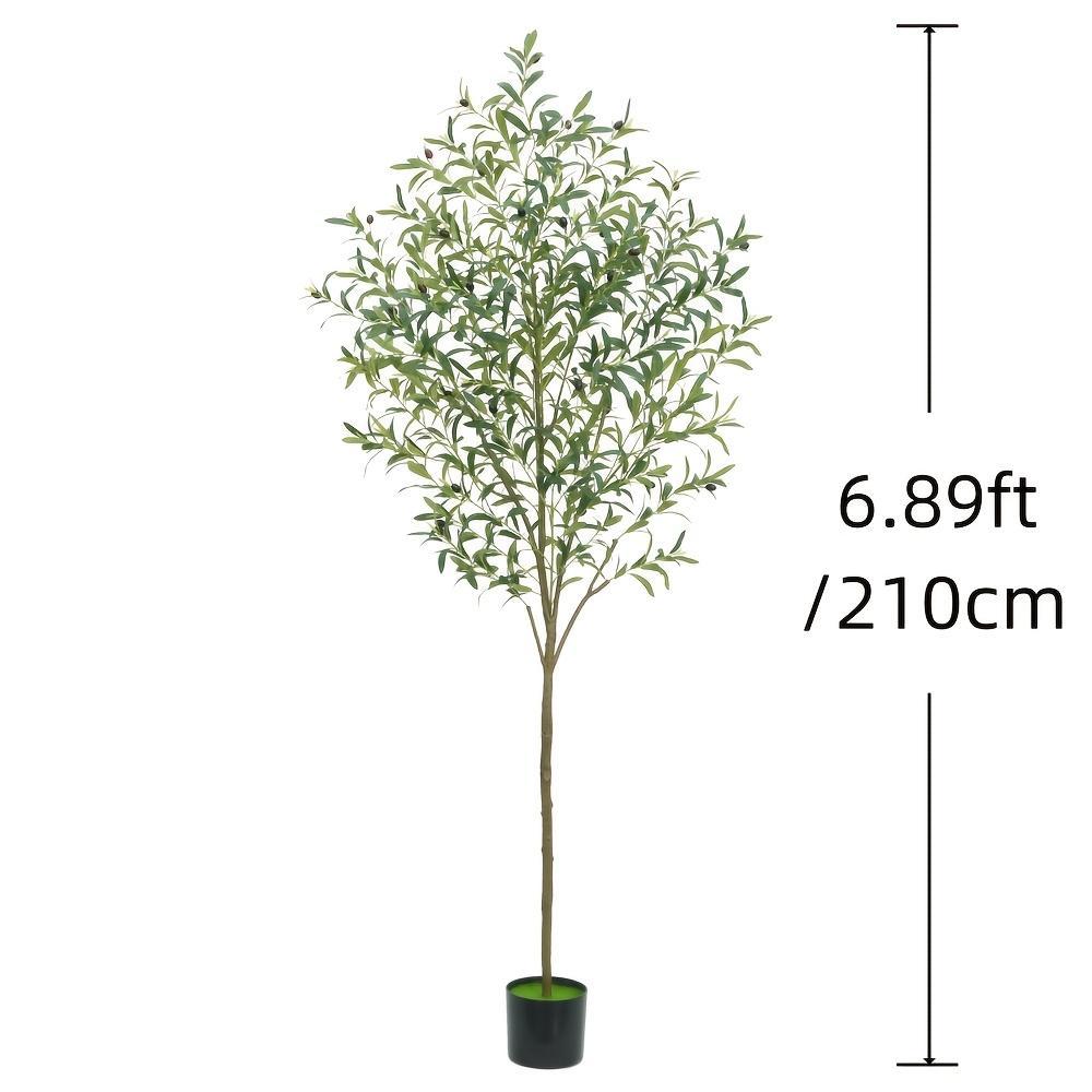 US Local 1 Artificial Olive Tree, Tall Potted Olive Tree With Flower Pot, Large Fake Olive Branches And Fruits, Suitable For Modern Living Room, Office, Indoor And Outdoor Garden Decoration
