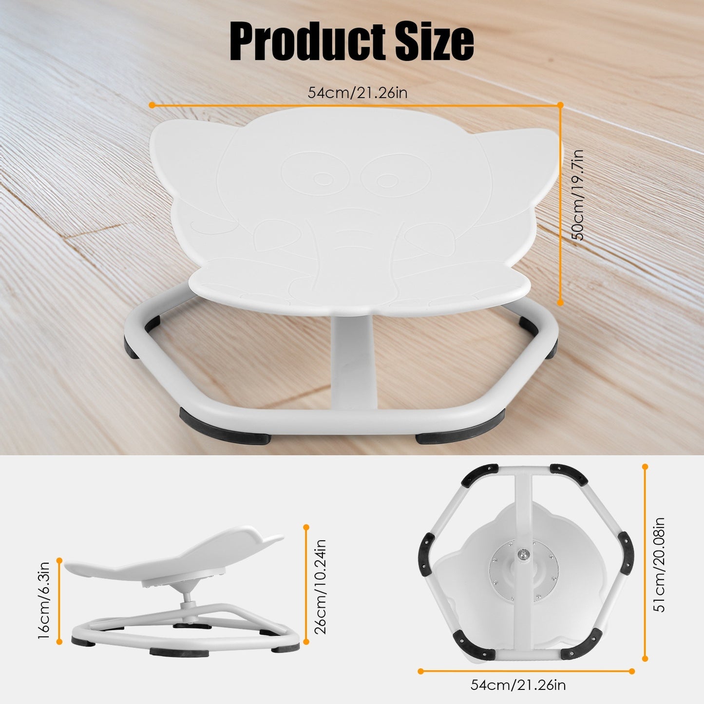 US Local 1Pc Kids Spinning Chair Autism Sensory Swivel Chair Balancing Seat Toy Rotation Chair For Autistic Kids Train Body Coordination Relieve Motion Sickness For Over 3 Years Old Kids