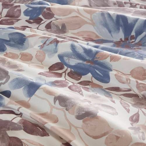 US Local Floral Comforter Set With Bed Sheets Blue Queen