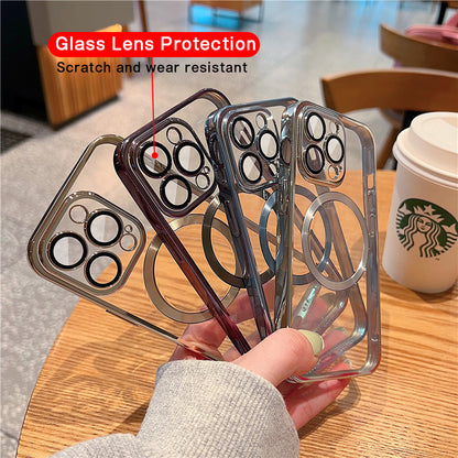 US Local Phone Case With Camera Protector Advanced Electroplating Integrated With Lens Protector Phone Case For Iphone12 13promax Simple 11 Soft