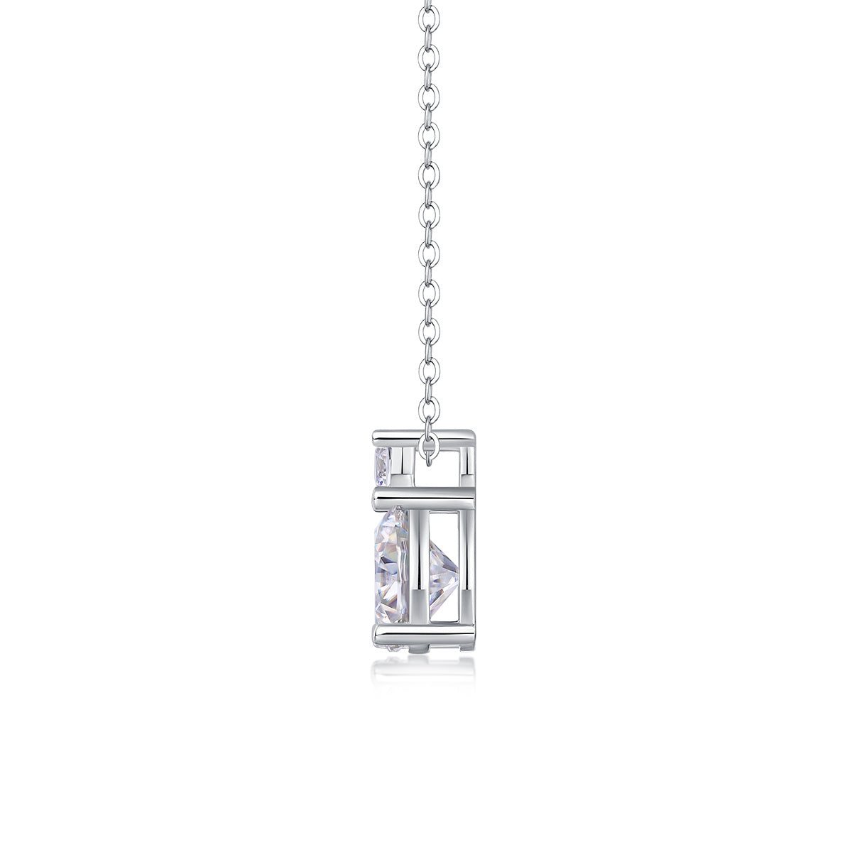 Jazz Manor - A Fashionable And Luxurious Diamond Jewelry Piece Set With 3-carat Moissanite S925 Sterling Silver And Platinum-plated Pendant