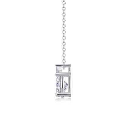 Jazz Manor - A Fashionable And Luxurious Diamond Jewelry Piece Set With 3-carat Moissanite S925 Sterling Silver And Platinum-plated Pendant
