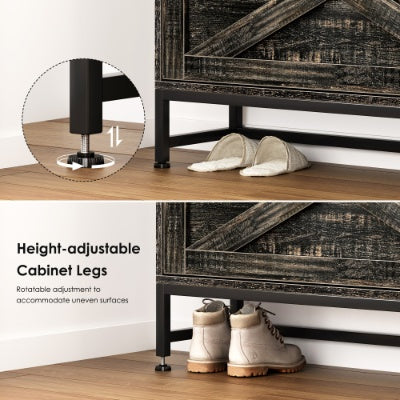 US Local Shoe Cabinet, Entry Home Shoe Cabinet, Entrance Balcony Storage Cabinet, Large Capacity Shoe Rack, Grey