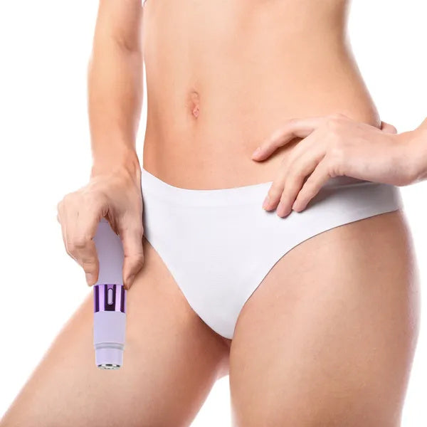 US Local 2 In 1 Bikini Trimmer For Women Dual Head Cordless Body Shaver IPX5 Waterproof Rechargeable Pubic Hair Razor Wet And Dry Use For Bikini Underarm Leg Arm Body Face